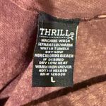 Thrill Jeans Denim Button Shirt Womens L Brown Acid Wash Distressed Western Boho Size L Photo 6