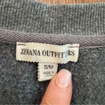 Zenana Outfitters  grey v-neck tunic sweatshirt, size S/M Photo 9