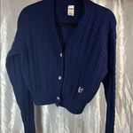 PINK - Victoria's Secret  Deep Blue Cable Knit Cardigan A0457 Photo 0