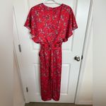 NWT Keepsake The Label Stop Me Floral Jumpsuit Medium Red Photo 5