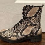 MIA Snake Print Combat Boots Photo 0