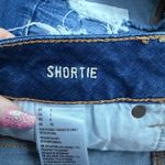 American Eagle  Outfitters Ripped Blue Jean Shortie Shorts Photo 3