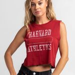 Tilly's Tilly’s Red Cropped Harvard Muscle Tank Photo 1