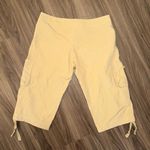 Nike Women's Capri Cargo Shorts Size M (8/10) Tan/Khaki Adjustable Drawstring Photo 3