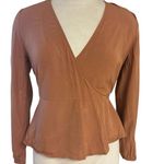 Old Navy Women’s Wrap Tie Burnt Orange Blouse size XS Photo 0