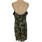 New York & Co 90s Style Midi Dress Abstract Green Spaghetti Strap Chiffon Sz 18 Black Photo 7