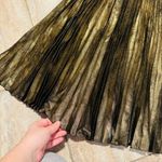 Banana Republic  Gold Metalic Highwaist Long A Line Skirt Photo 1