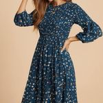 CURVEDREAM Round Neck 3/4 Raglan Set Bishop Sleeve Midi Dress Size L Photo 3