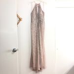 Adrianna Papell  Sequined Open-Back Halter Dress Photo 4