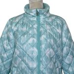 ZeroXposur Quilted Puffer Jacket Women’s Size XL Mint White Water Wind Resistant Photo 1