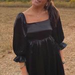 Entro  Black Silk Babydoll Dress Photo 0