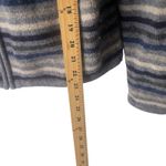 Eagle's Eye Vintage 90s Large 100% Wool Blue Striped‎ Grunge Full Zip Sweater Photo 7