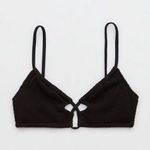 Aerie  Crinkle Lace Up Scoop Bikini Top Photo 1