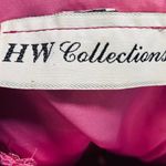 Vintage 80s Halter Fit & Flare Cocktail Dress Sequin Bodice Rosette Hot Pink 6 Photo 10