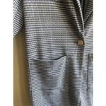 Sanctuary Anthro Houndstooth Editor Plaid Oversized Blazer SZ XS Blue Photo 5