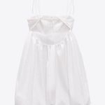 Zara dress mini crochet balloon lace sundress white boho vacation casual summer Size L Photo 11