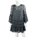 Mustard Seed New With Tag,  Women Tiered Crochet‎  Mini Dress,  Small - Black Photo 2