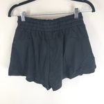 Halara High Waisted Elastic Waistband Drawstring Ruched Pocket Shorts 3" Black S Photo 4