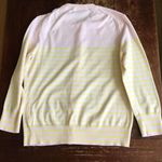J.Crew Jackie Cardigan Striped Anchor Buttons Pink Yellow - Sz Medium Photo 6