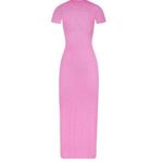 SKIMS  Taffy Pink Mesh rhinestone swim cover up maxi dress size: L Photo 1