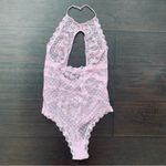 Victoria's Secret Victoria’s Secret Light Purple/Pink Sexy Cutout Lace Halter Bodysuit Lingerie Photo 2