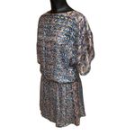 Joie  Sofinne Floral Print Blouson Silk Minidress, Dusty Mink Photo 3