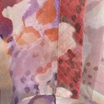 Soft Surroundings Topper Womens Large Pink Watercolor Longline Boho Flowy Resort Photo 6