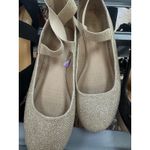 Dress Well Shoes Gold Glitter Flats Elastic Strap Dressy Girls Women Photo 1