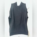 LNA Revolve Black Cold Shoulder Waffle Knit Long Sleeve Sweater EUC Size L Size L Photo 4
