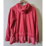 Tribal Jeans‎ Zip Up Hoodie Coral Pink Ruffle Hem Long Sleeve Casual Large Photo 2