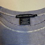 Ralph Lauren Polo Women Blue/White Stripe Crew Neck Short Sleeve T Shirt Small # Photo 5