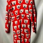 COCA COLA BEAR WOMENS SIZE MEDIUM ONE PIECE FOOTED HOODED PAJAMAS ZIP FRONT Red Photo 0