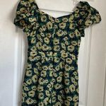 Lulus Floral Inclusive Navy Blue Floral Print Puff Sleeve Mini Dress cocktail Photo 6