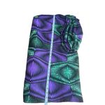 TribalbyN Purple Green African Print Crop Back Zip Size S Dress Photo 4