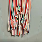 Bailey blue Multicolor Striped Sleeveless High Low Dress with Ruffle Size XL Photo 3