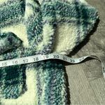 No Boundaries  small Sherpa Women’s Blue Teal White Coat Jacket Hooded Pockets Photo 9