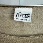 CP Shades  San Francisco Beige Linen Long Sleeve Top Blouse‎ Size M Luxury Resort Photo 3