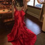 Studio 17 Red Prom Mermaid Dress Photo 3