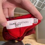 Fame and Partners Women’s Red The Laura Top Wrap Blouse Flutter Sleeves Size 0 Photo 6