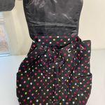 Vera Bradley NWOT  black Havana‎ dot patterned drawstring magnetic backpack bag Photo 4
