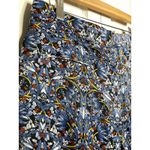 ZARA NEW  Floral Satin Pants Womens Size Medium Blue Straight Mid Rise Boho Photo 7