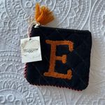 None BOUTIQUE‎ quilted monogram initial E pouch boho NWT Photo 1