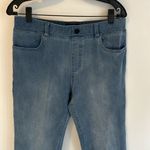 Betabrand  Straight Leg Pull On Jeans Light Wash Photo 4