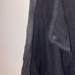 Free People  wool blend hooded Black Gray asymmetric jacket coat Size Small Photo 6