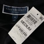 Karen Scott Medium Hooded Jacket Hoodie Long Sleeve Stretch Lightweight Black Photo 5