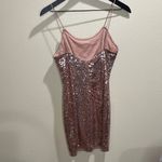 Lulus Lulu’s size small Bring It Rose Gold Sequin Bodycon Mini Dress Photo 3