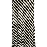 Nina Leonard Black and White Striped Dress with Crocheted Hem Size M Photo 1