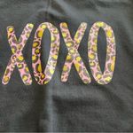 Gildan  Heavy Blend XOXO Leopard Print Sweatshirt Black Size M Photo 1