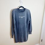 ZARA Washed Effect Sweatshirt Dress Size M Gray New 100% Cotton Photo 6