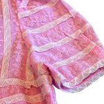 Love Shack Fancy  Drella Mini Dress Pink Lace Trim Short Sleeve Size 00 Women's NWT Photo 9